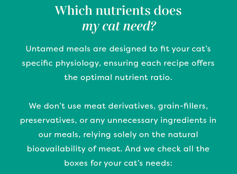 Cats & Carbs All you need to know Untamed Cat Food