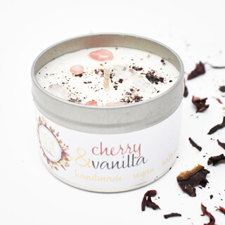 Cherry & Vanilla Soy Wax Candle – 100ml
