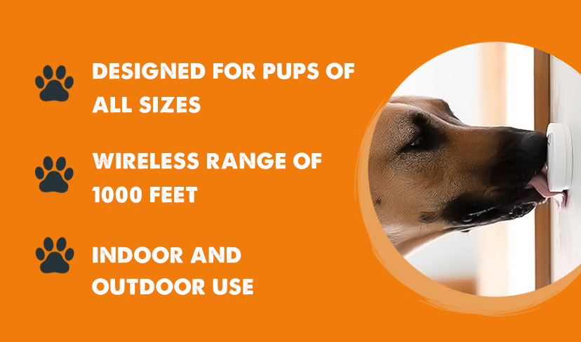 DESIGNED FOR PUPS OF ALL SIZES | WIRELESS RANGE OF 1000 FEET | INDOOR AND OUTDOOR USE