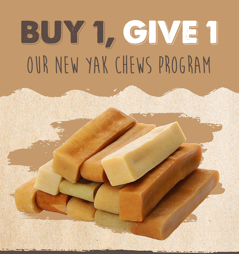 BUY 1, GIVE 1 OUR NEW YAK CHEWS PROGRAM
