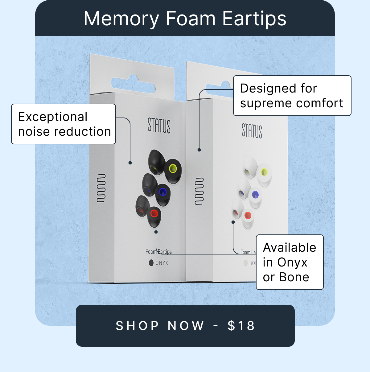 Memory Foam Eartips | SHOP NOW - $18