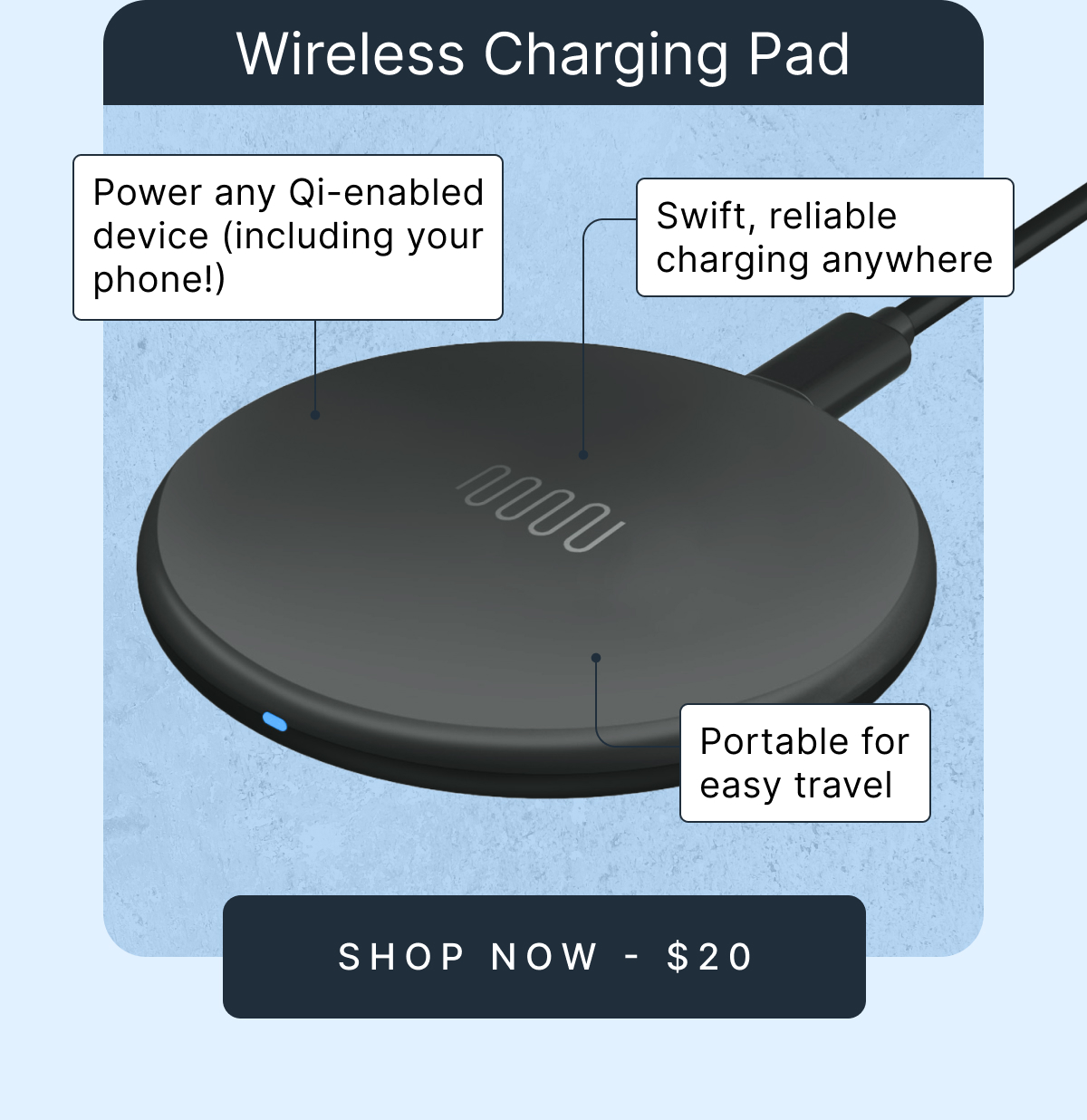 Wireless Charging Pad | SHOP NOW - $20