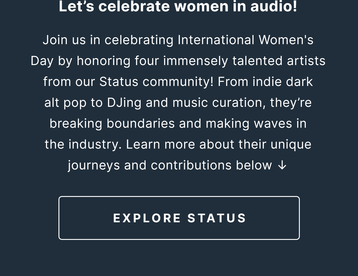 Let’s celebrate women in audio!