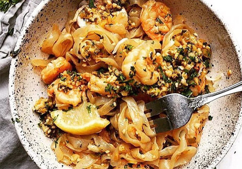Keto Cajun Shrimp Lemon Fettuccine