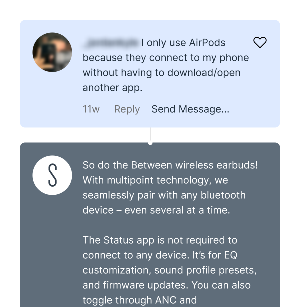 The Status app is not required to connect to any device.