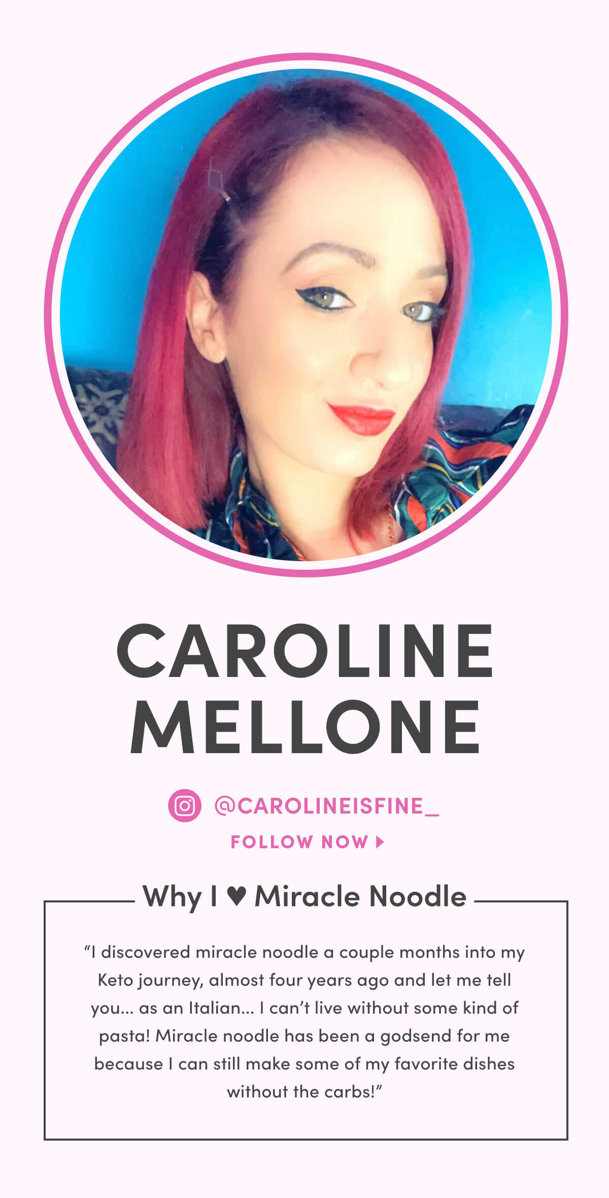 CAROLINE MELLONE - FOLLOW NOW