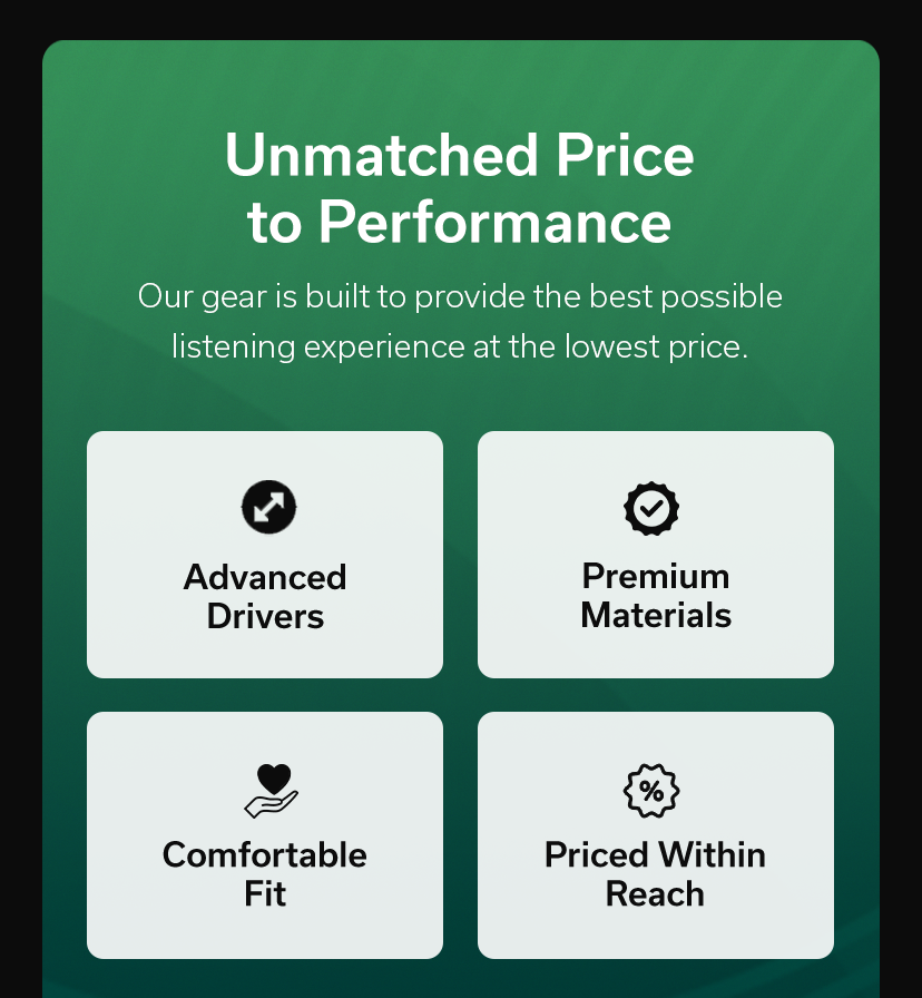 Unmatched Price to Performance